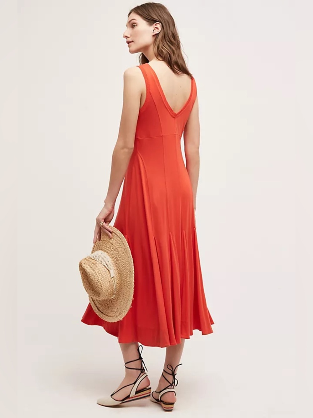 Maeve Anthropologie Abroad Dress Knit Midi Tank Dress XL Fit & Flare - Picture 2 of 7